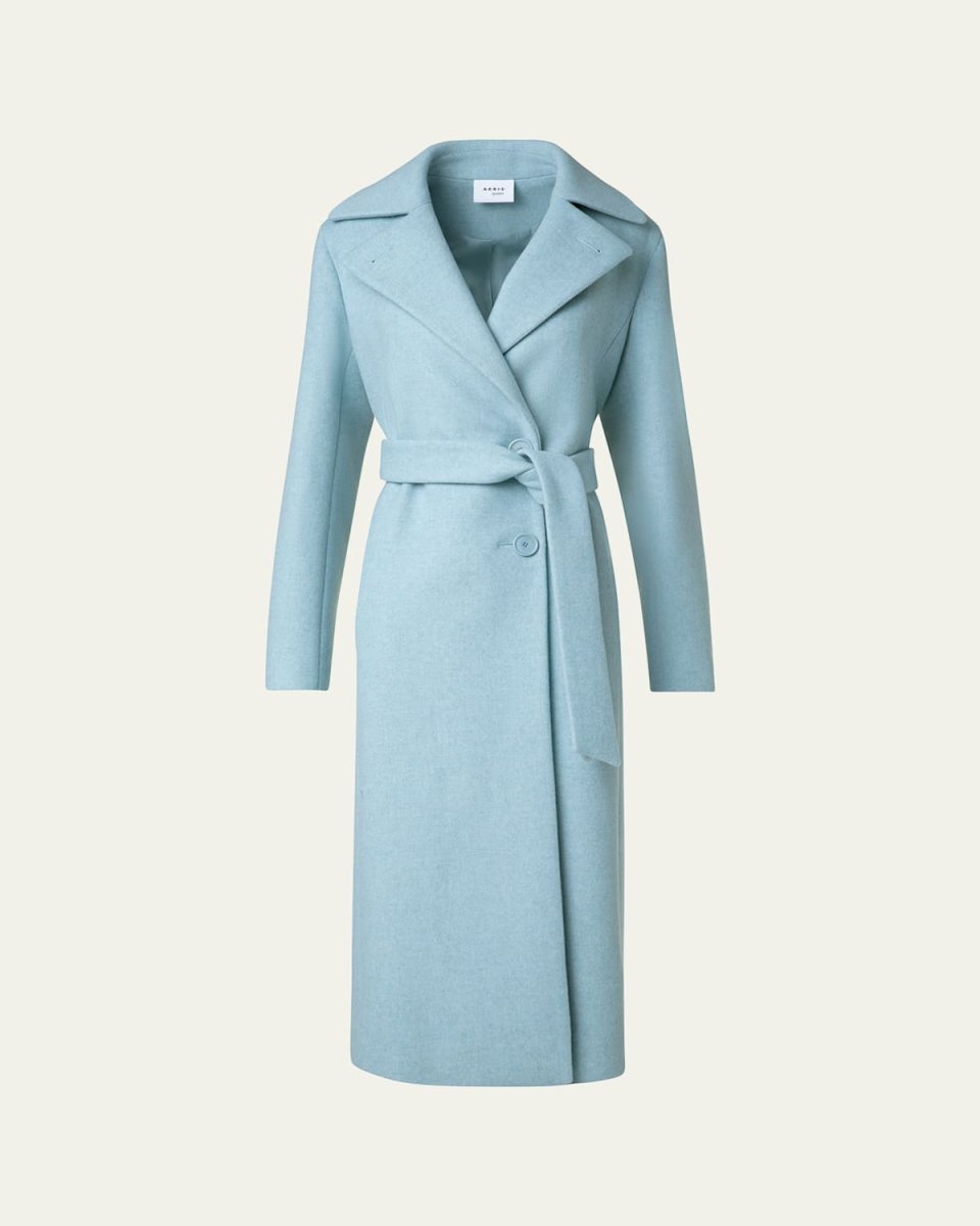 Long Belted Wool Coat